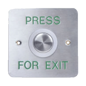 Wide Stainless Steel Exit Button